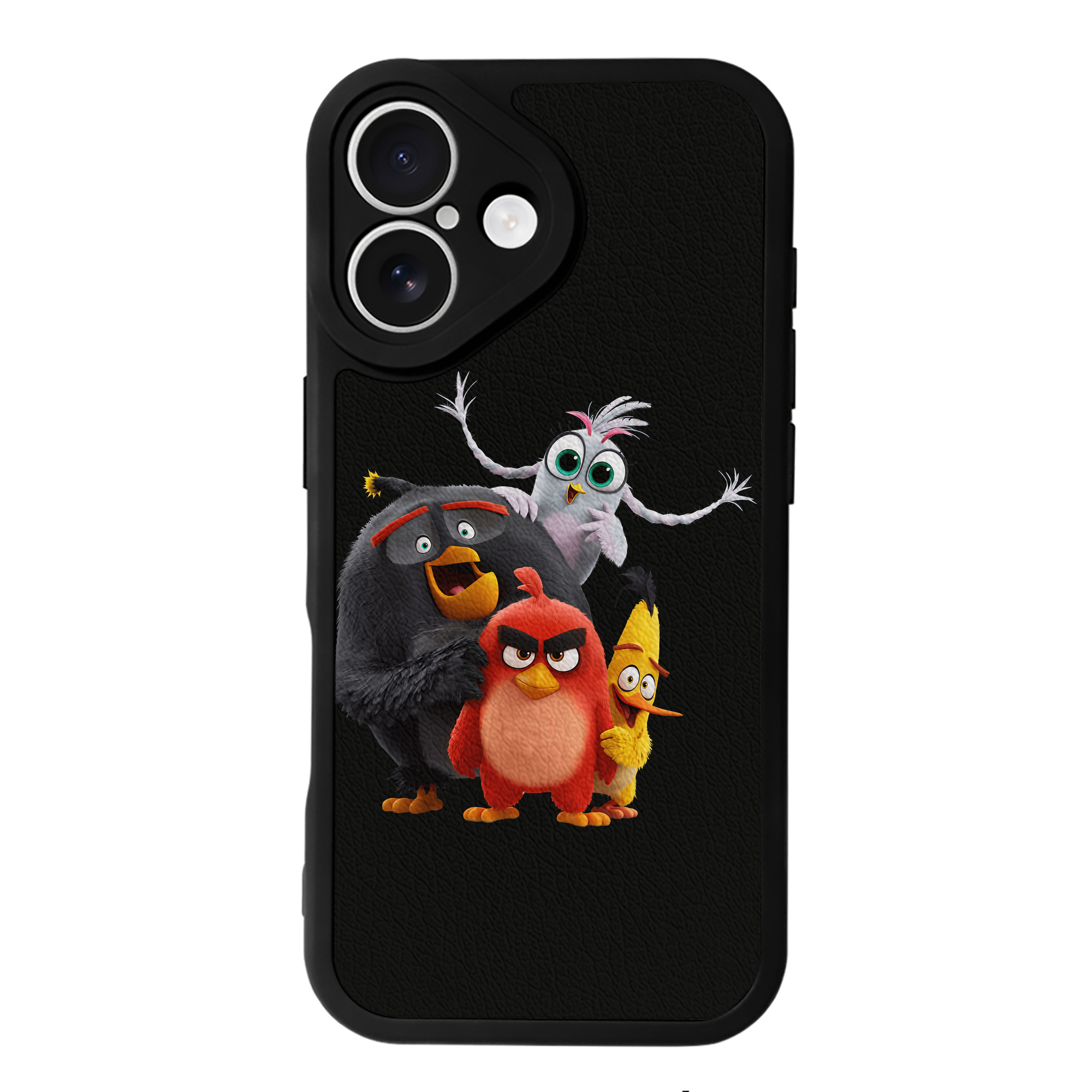 （画像用） Angry Birds アングリーバード 【iPhone 16シリーズ対応】シリコンスマホケース（レザー調） 材質：シリコン
